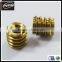 round slotted internal and external threaded brass nut