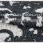 Hot selling polyester black/white water soluble lace fabric african wholesale