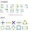 Silicone interlocking intelligence building block for child