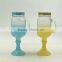 Colored Mason Jar Mugs glass stand with metal Lid and Straws