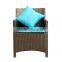 Brown Outdoor Rattan Coffee Table, Plastic Table and Chair