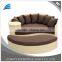 Outdoor Wicker Patio Daybed with Ottoman and Cushions