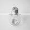 bulb shape glass spice packaging jar bottle with silver hole lid