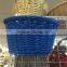 Wholesale Factory Wholesale Oval Blue Willow Wicker Bicycle Basket for Pet