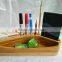 Cute design fashion bamboo table pen holder