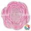 In Stock 9 Colors Wholesale Fashion Cute Decoration Handmade Hair Wedding Flowers 4" Burned Satin Layered Flowers
