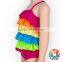 Pretty Rainbow Ruffle Baby Girls Swimsuit One Piece