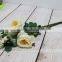 GNW FL-RS65-10CM-PU Real touch PU champagne artificial flower rose for wedding