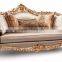 Luxury French Baroque Style Classic Carving Giltwood Upholstery Three Seat Sofa BF12-04274d