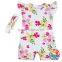 Sunflower Baby Fashion Jumpsuit Flutter Sleeve Infants Girls Jumpsuits Baby Wear Clothes Summer Short Romper Wholesale Price