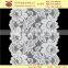 White elegant flower sparkle embroidery organza lace trimming fabric for dress, blouse, tops