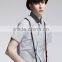 new design contrast fabric made to measure cotton slim men shirt BSZ0081