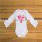 Wholesale Cotton Organic Onesie Plain White Long Sleeves Baby Romper