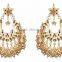 Kundan Jadau Earring Tikka gold plated chand bali Set