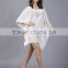 2017 Holiday Sexy transparent Batwing Sleeve Loosed Ladies Beach tops