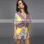 2016 Wholesale Hot Sale Casual Sexy V-neck oversized Beach Dress with Pattern for Women