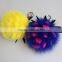 Myfur Real Fox Fur and Rex Rabbit Fur Ball Keychain Pineapple Fur Keychain
