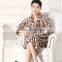 Shaoxing Colorful Luxurious Knitted Flannel Fleece Leopard Bathrobe