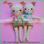 Handmade Cat Floral Sweet Kitty Plush ragdoll children stuffed toy cloth doll