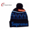 Jacquard Logo Skiing Beanie Winter Hats With A Pompon On Top