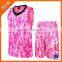 wholesale basketball uniform 100%polyester Basketball Uniforms Design H-833