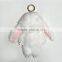 Fur Pom Pom Keychain 100% real Mink fur rabbit doll accessories bag charm cart bag parts pendant monster bag bug