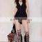 Dongguan Manufacturer Black Plain Romper Tassel Sexy Adult Romper Pattern for Ladies