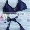 Women's Beach Strappy Reversible Bottom Bikini Set