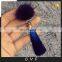 Hand made real mink fur brooch with tassel wholesale factory price