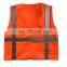 Cheap 100% polyester reflective safety vest with porket