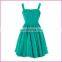 single color strap off-shoulder belted back bowknot evening dress