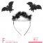 Plastic bat pattern black headdress halloween party accessories headband