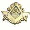 cheap free design gold plated masonic lapel pins/free mason items
