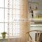 Wholesale simple modern transparent living room French window embroidery sheer curtains beige