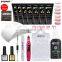 UV nail art kit with 24w led lamp poly gel set with base coat and top coat gel nail polish kit