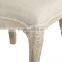 French Louis XV Side Chair,Oak Wood armless Side Chair,Camelback Cane Back Upholstered Side Chair