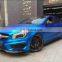 Carbon Fiber Front bumper Lip Spoiler for Mercedes Ben z C117 W117 CLA45 AMG 14-15