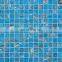 Glass Mosaic for Swimming Pool Blue With Golden Line Color Glass Mosaic Tiles