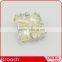 Fancy Designer Metal Brooch With Rhinestone Decoration