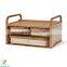 3 drawers bamboo storage box for makeup remover pad multi-purpose organizer