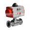 Food Safe Stainless Steel 304 Sanitary Pneumatic Ball Valve Tri Clamp connection