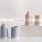 Macaron color bathroom accessory plastic pp bathroom soap dispenser set