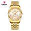 CHENXI 004A Couple Japan Watch Stainless Steel Hand Watch Crystal Diamond Gold couple outdoor watch