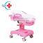 HC-M024 High Quality Gas Spring Deluxe Baby Stroller Trolley infant for hospital baby cribs cot pediatric bed