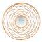 Best Seller Round Beige handmade rattan mirror D81cm Wall Decoration For Sale Wholesale made in Vietnam