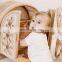 Hot Sale Wicker Cabinet for Doll, Rattan Daisy Dolls Wardrobe Doll Furniture kids toys Mini boho Vietnam Manufacturer