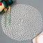 Fancy Modern Round Flower Pattern Non Slip Heat Resistant PVC Table Pads Bowl Hollow Place Mats