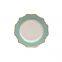 Gold Rimmed European Style High Grade Aqua Green Colored Porcelain Ceramic Charger Plate Dinner Set Tableware