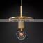 Customized modern simple hemispherical hanging glass lampshade pendant light for home hotel bar ceiling hanging lighting