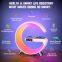New Wake Up Light G-shape Atmosphere LED Night Light BT Speaker Music Lamp Sunrise Wake Up Clock with Wireless Charge